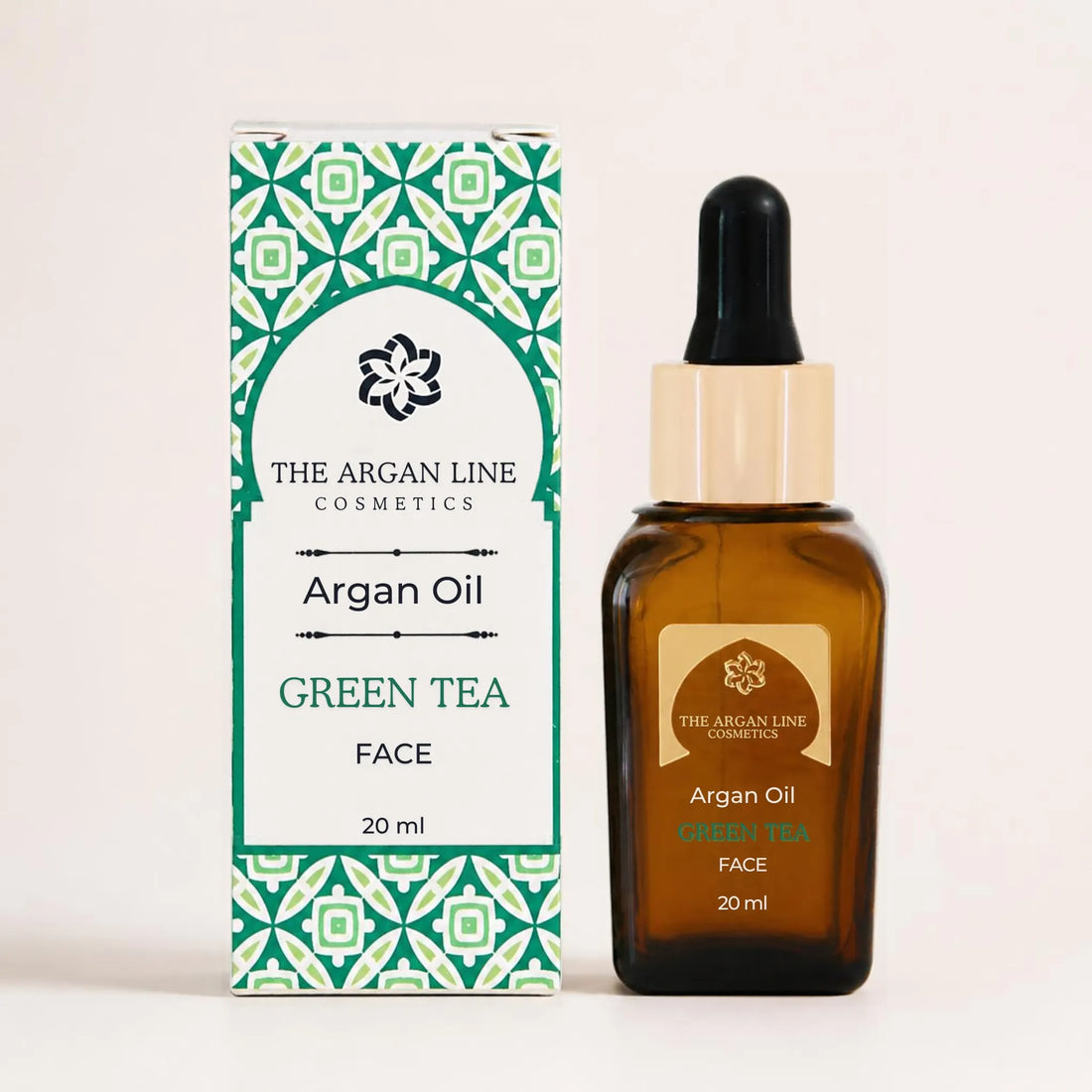 Arganöl von The Argan Line mit Grünnteöl fürs Gesicht