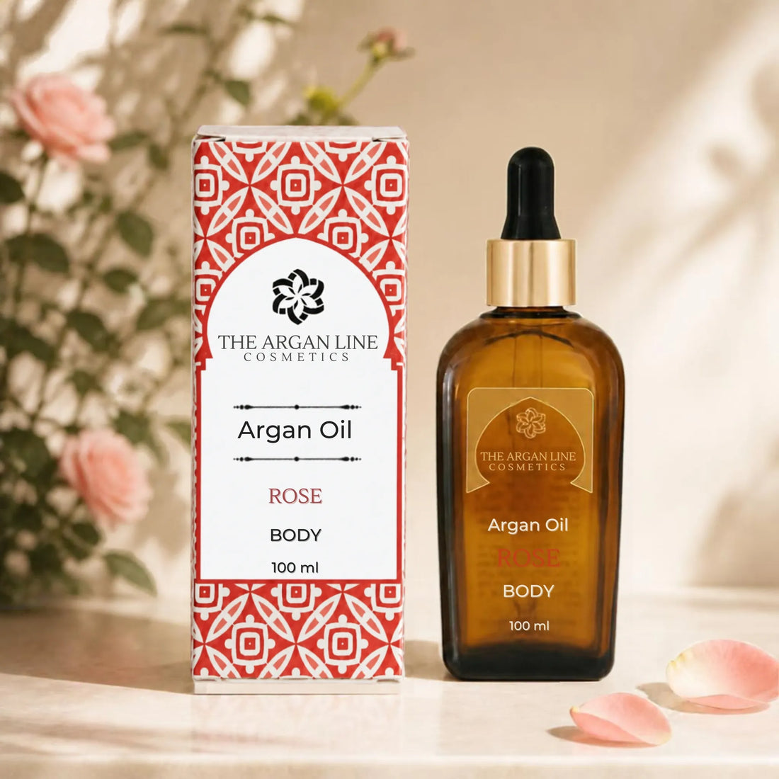Arganöl mit Rosenöl zur Körperpflege von The Argan Line